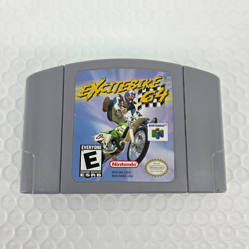 Excitebike Nintendo 64 N64 Racing Game Cartridge NUS-NMXE-USA Authentic Tested